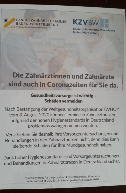 Zahnbehandlung trotz Corona sicher